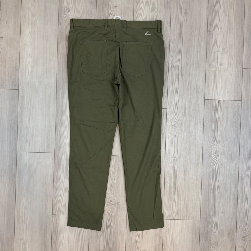 Adidas Go-To 5-Pocket Golf Pants Mens 36x32 Olive Green HR7926 Stretch